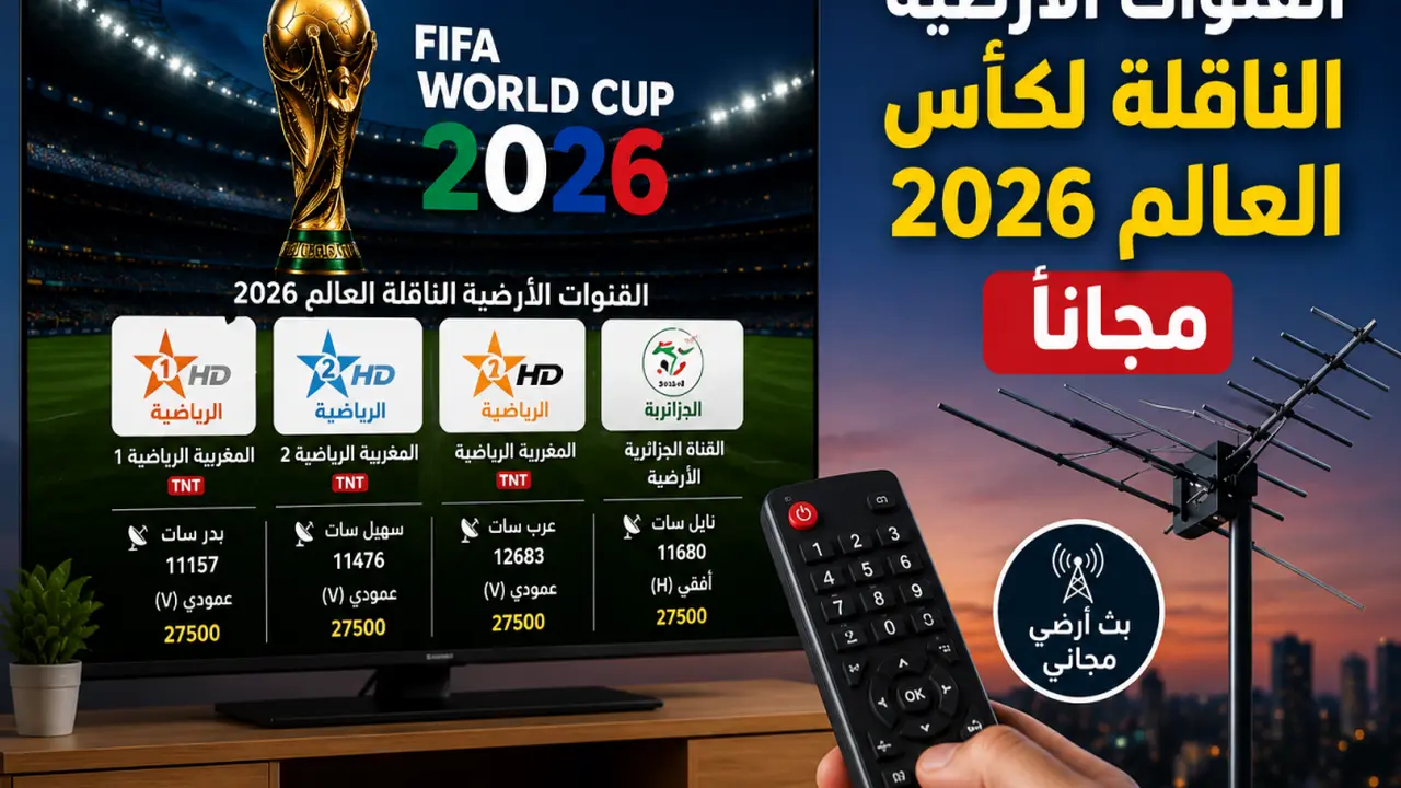 قنوات أرضية تبث كأس العالم 2026 مجانًا للعالم العربي